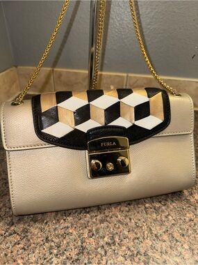 Furla RARE hard to find Geometric design. EUC. Retail $599